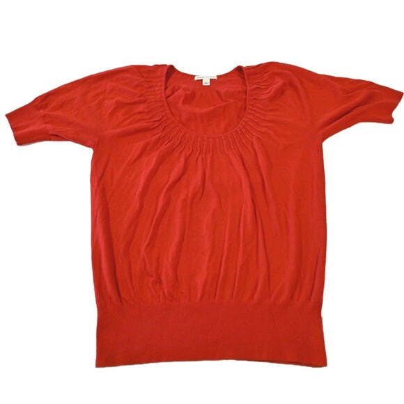 Banana Republic Tops - Banana Republic Scoop Neck Short Sleeve Knit Top L Blousy Coral